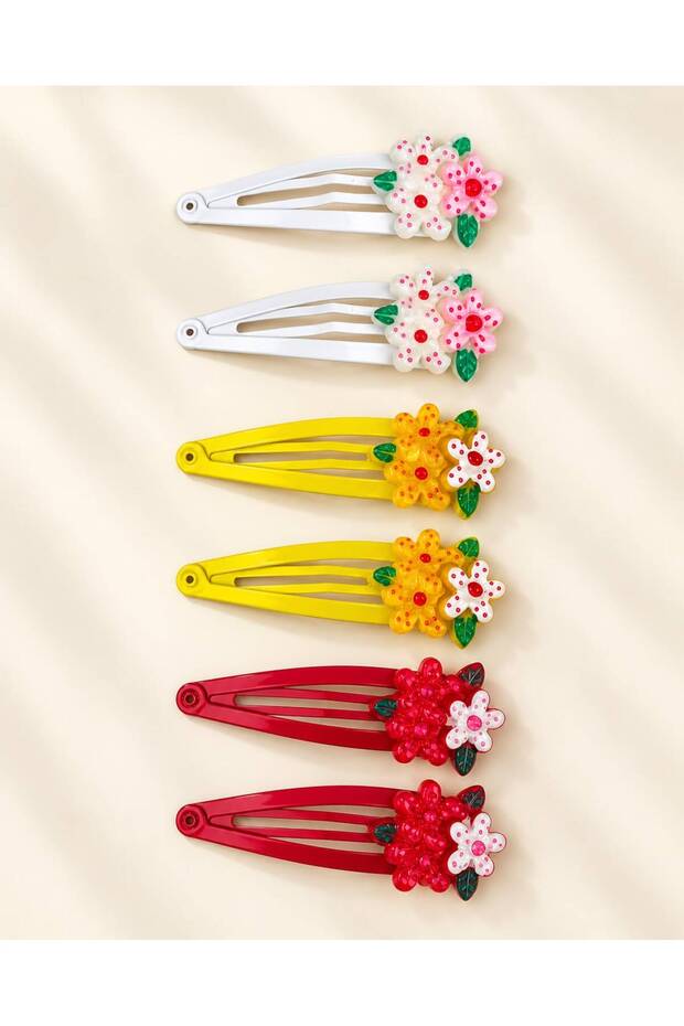 Girl's 6-Piece Figured Snap Buckle Set Children's Hair Clips