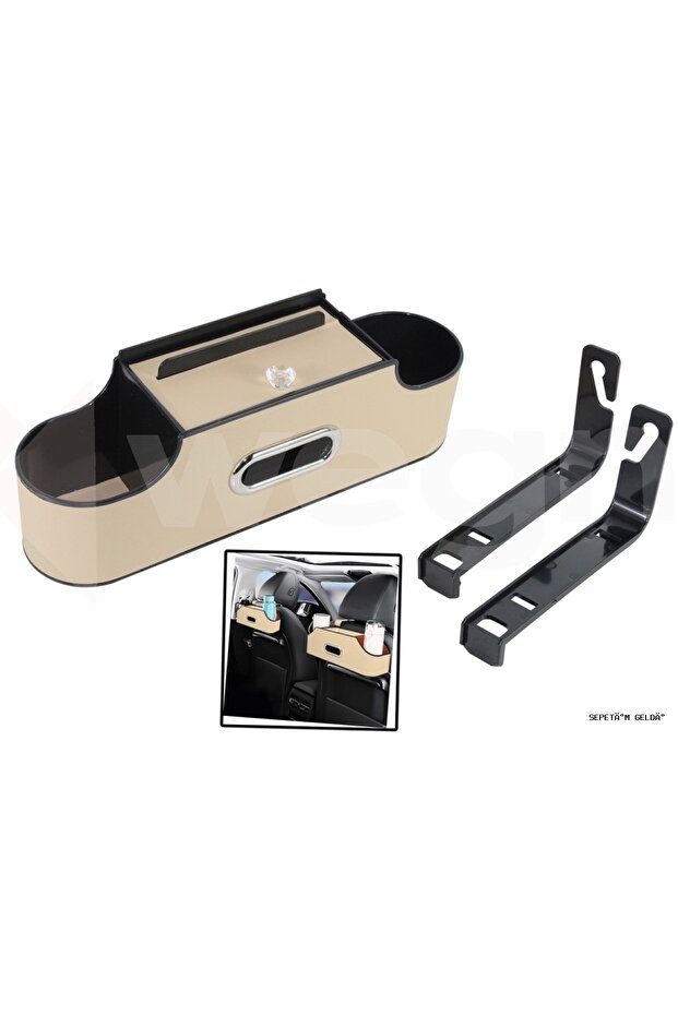 Spt-Gld Car Seat Back Organizer (200408) Cream