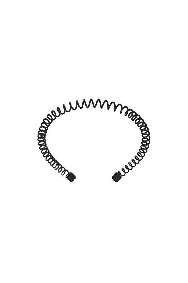 Hailey 90's Headband – Retro Black Crown - Spiral