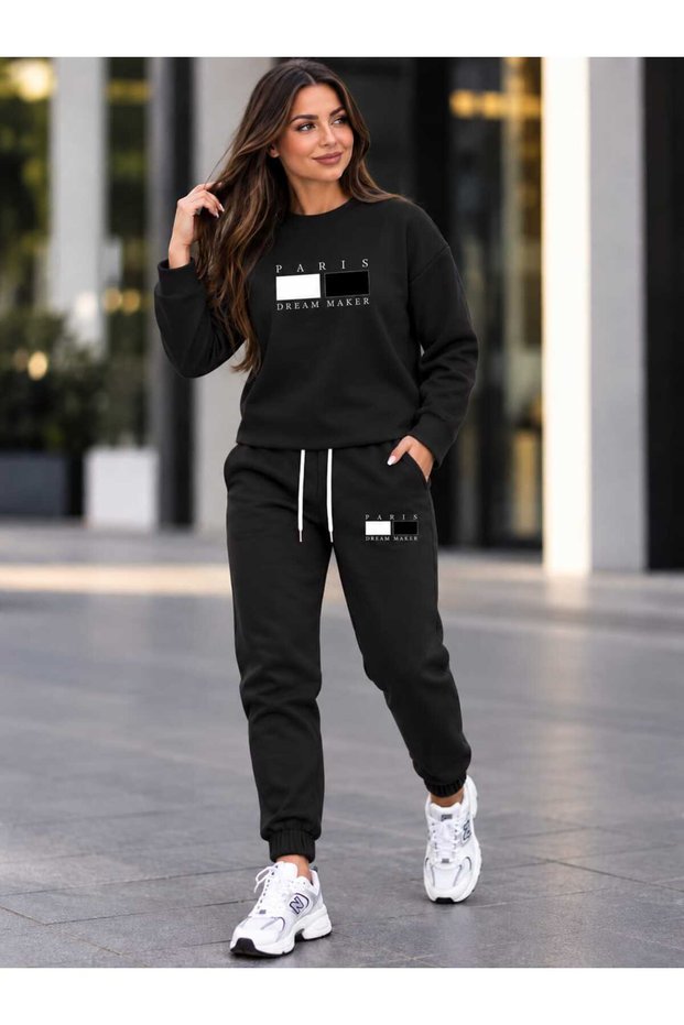 ✨ Unisex Stylish Tracksuit Set – Zero Collar Sweatshirt & – Casual Comfortable Combination
