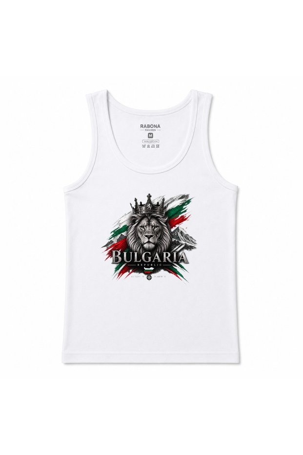 Bulgaria Crowned Lion Printed Unisex Tank Top
