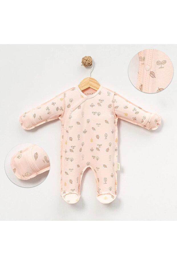 Kiz 0/3-3/6 Months Patterned Reverse Stitch Jumpsuit