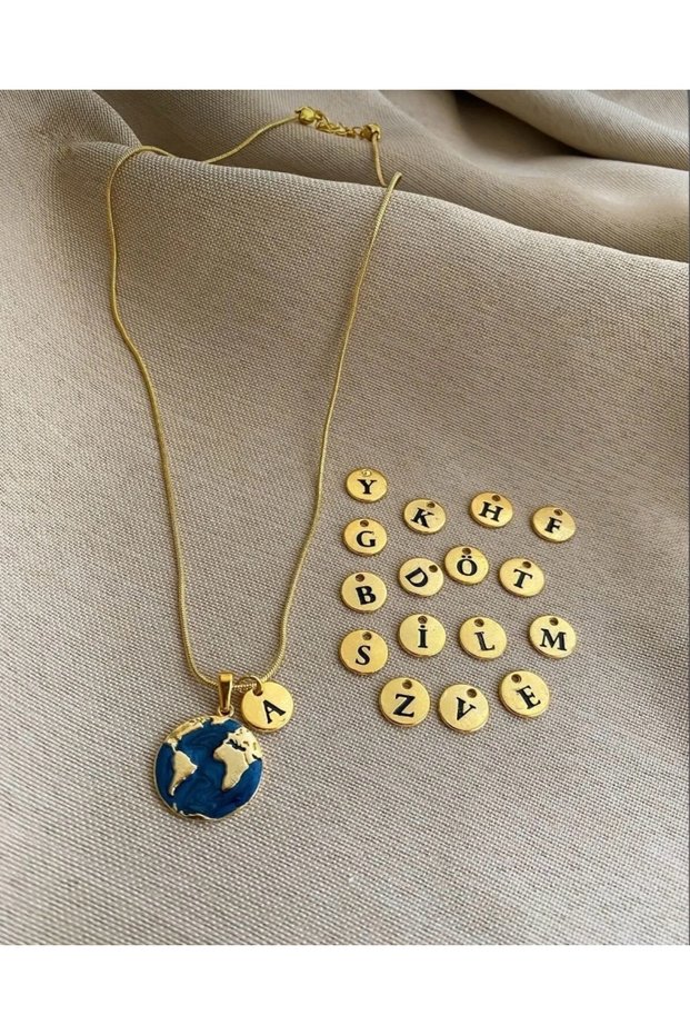 Asia by Leuvoie Lettered World Necklace (the Desired Letter Is Written)