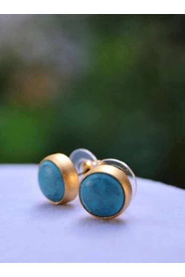 Turquoise Natural Stone Earrings - Turquoise -