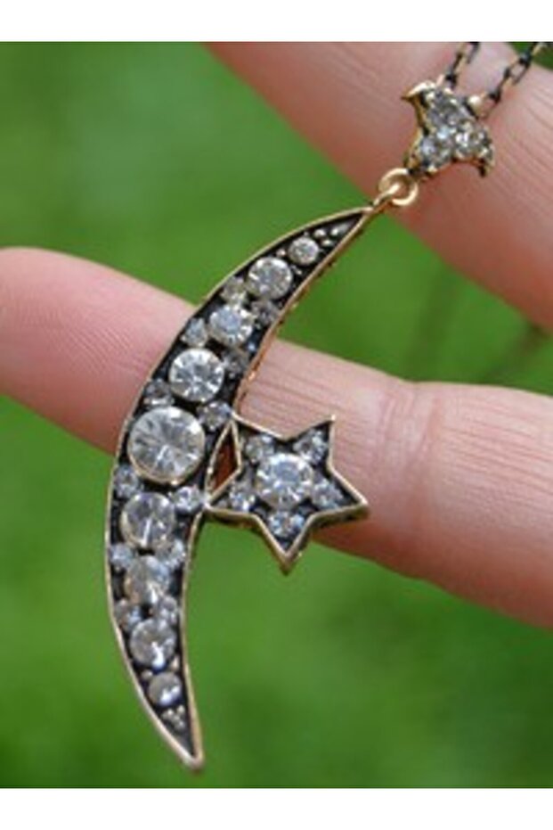Moon Star Authentic Necklace - Bronze -