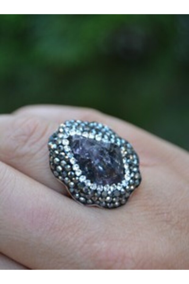 Ametist Design Ring - Purple -