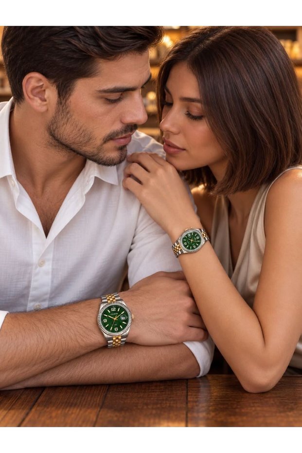 Sevgili Kombini Green Dial Women's Men's Wristwatch