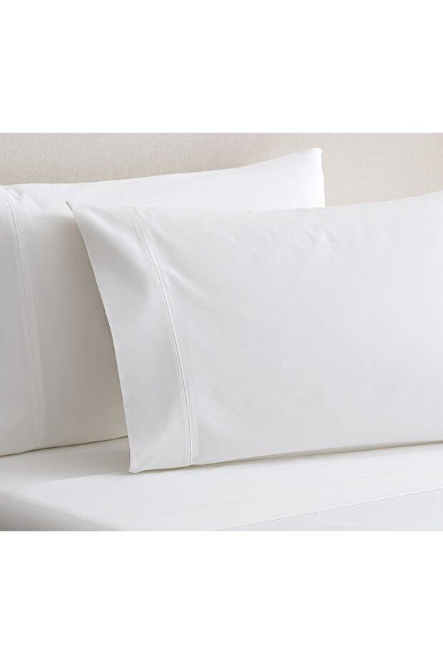 700Tc Set of 2 Pillowcases, 100% Cotton, Oeko-Tex ® Certified, White