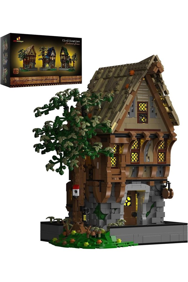 Medieval Blacksmith Shop Lighting Building Kit, Retro Led Light & Collectible