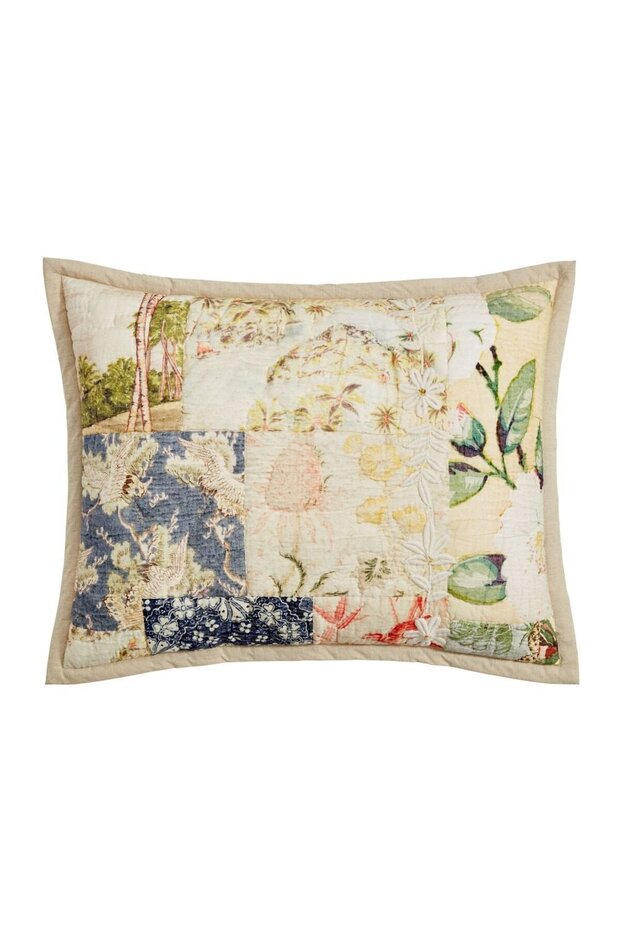 Island Reversible Quilted Pillowcase, 100% Fabric, Large Size