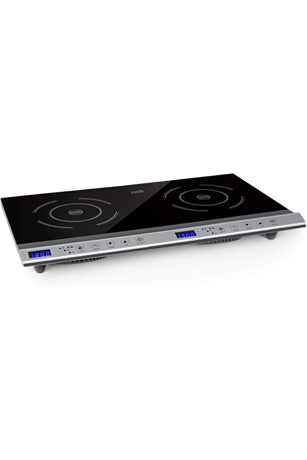 Cucinata Double Burner Induction Cooker, 3100 W, Glass Ceramic, Silver