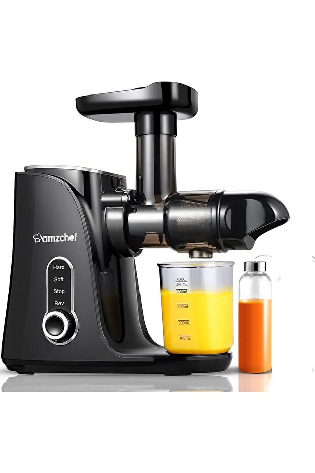 Slow Juicer for Vegetables and Fruits, 2-Speed Modes, Led, Reverse Function