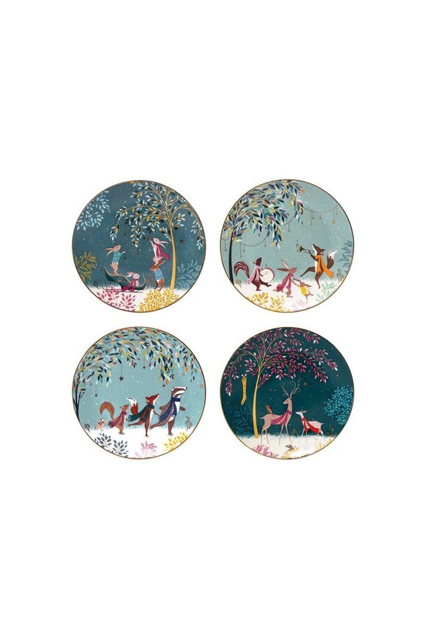 Woodland Tales Cake Plates, Set of 4