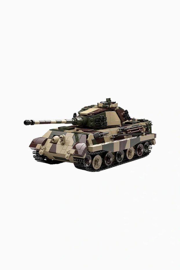 King Tiger Tank 1267 Piece Military Building Toy Set Nf10315 - Green