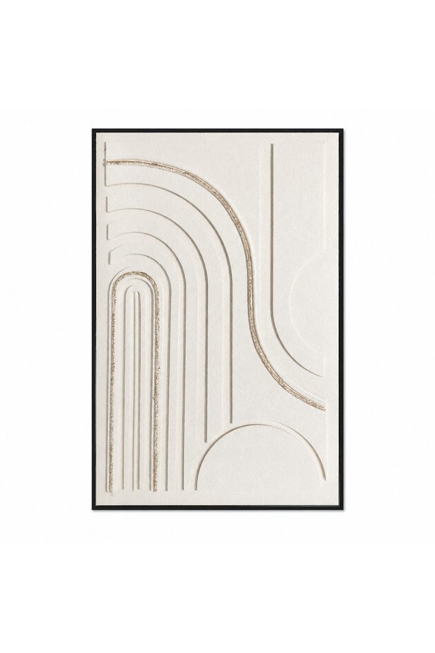 لوحة حائط عصرية بإطار أسود مقاس 100 × 150 سم