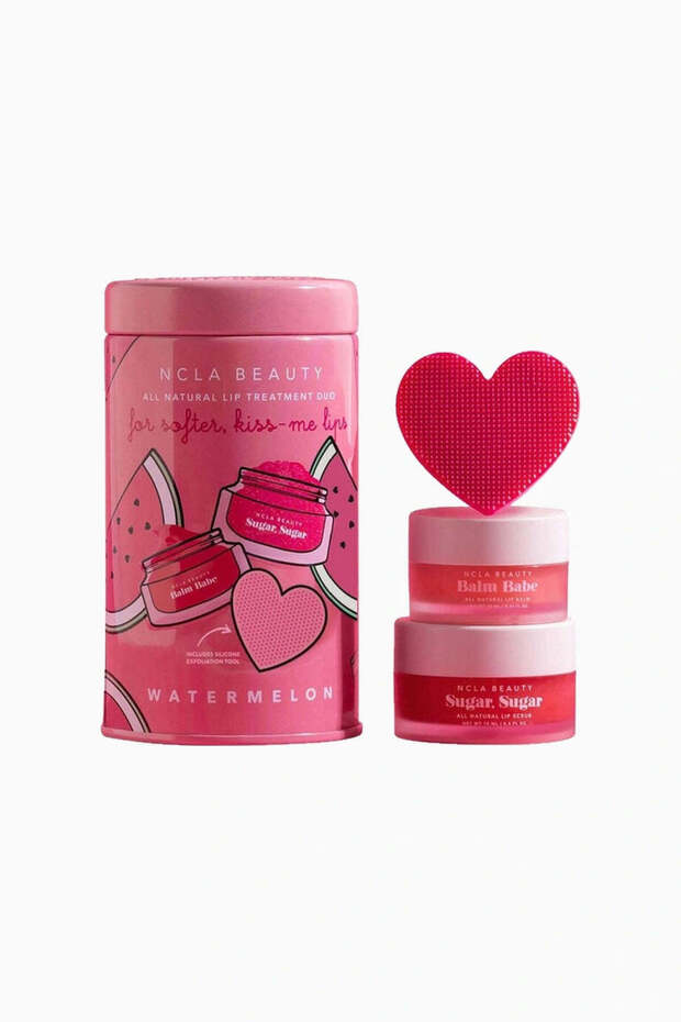 Watermelon Flavored 3-Piece Vegan Lip Care Set - Set of 3