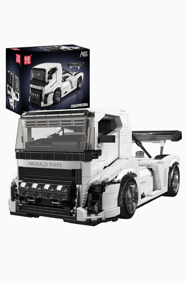 10036 Technik Knight Truck Model Building Set 1604 Pieces Premium - White - Black