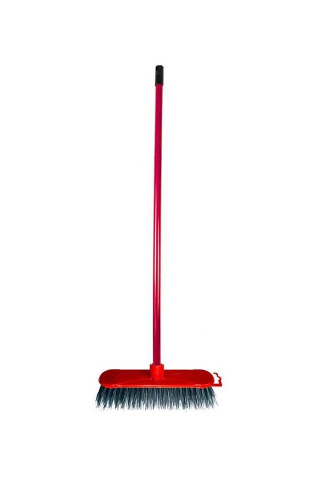 S+ Tartan Broom With Handle Red 40x40x35cm