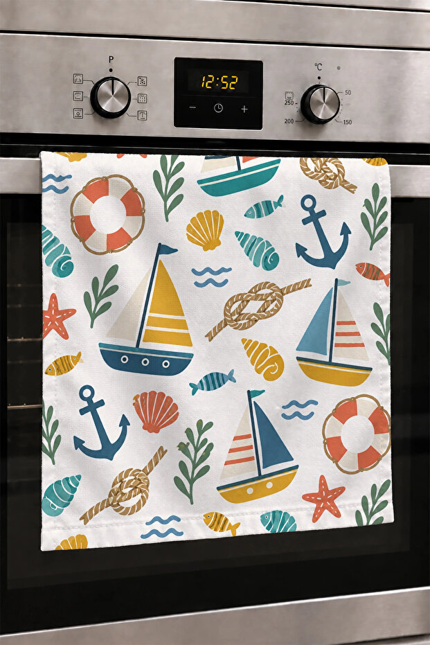 Hand Drying Towel 30X50Cm Cotton Absorbent Beach Breeze for Kitchen, Oven