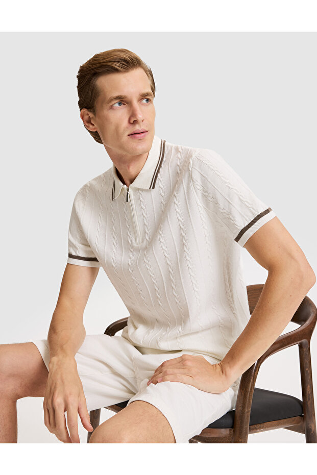 Ecru Regular Fit Sweater 50330167-Vr019