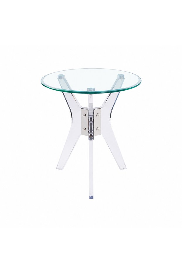 Single Service Table Glass Silver