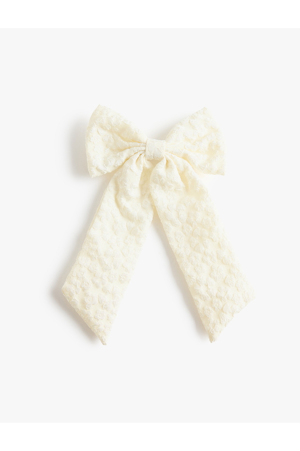 Floral Patterned Bow Clip Hairpin