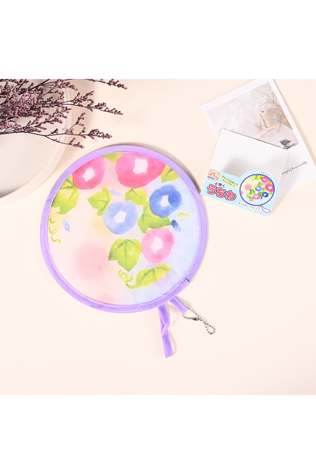 2PCS Purple Pink New 6 PCS for Festival Party Gifts Personal Decoration Round Folding Handheld Fan H