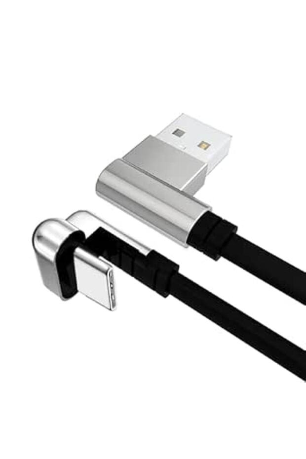 كابل USB A إلى C متين بطول 4 أقدام، 180 ° سلك شحن سريع ومزامنة بيانات عالية السرعة على شكل حرف U، متوافق مع