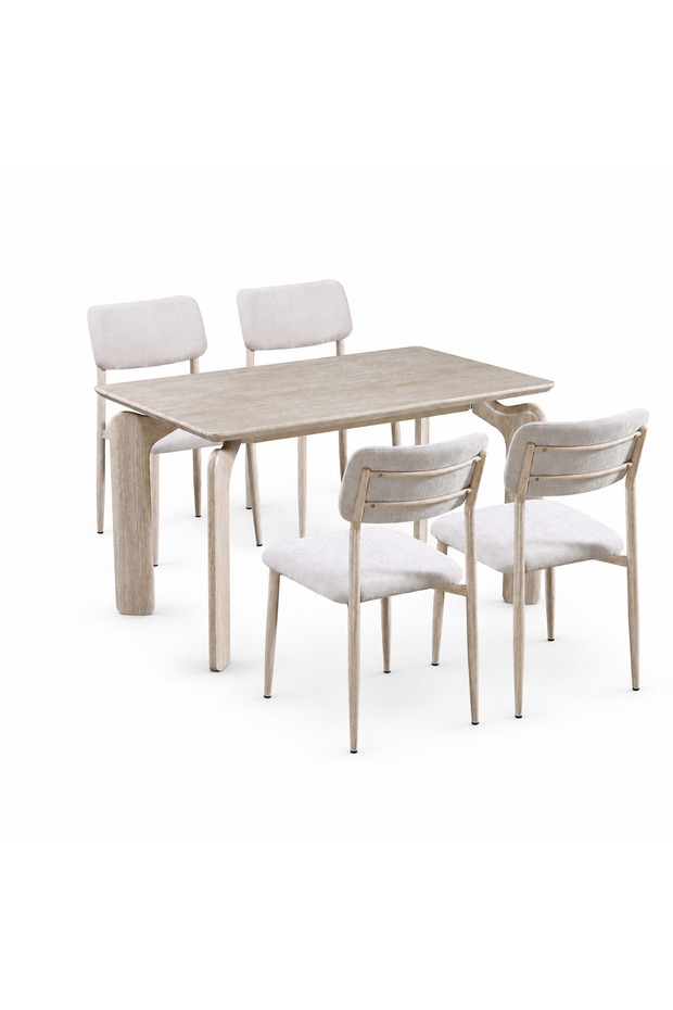 Marble dining table with 4 chairs