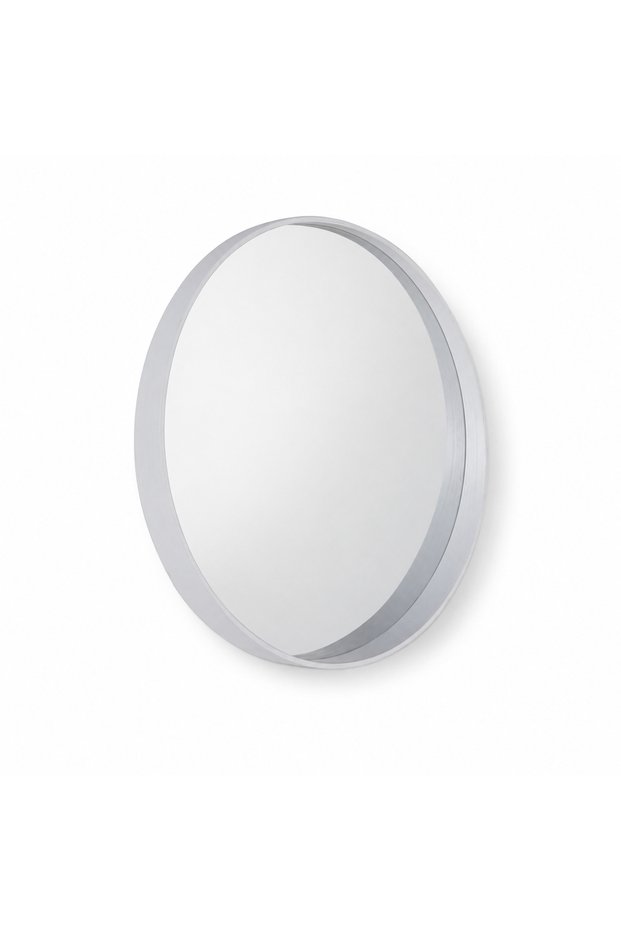 White Framed Wall Mirror 90X90 cm