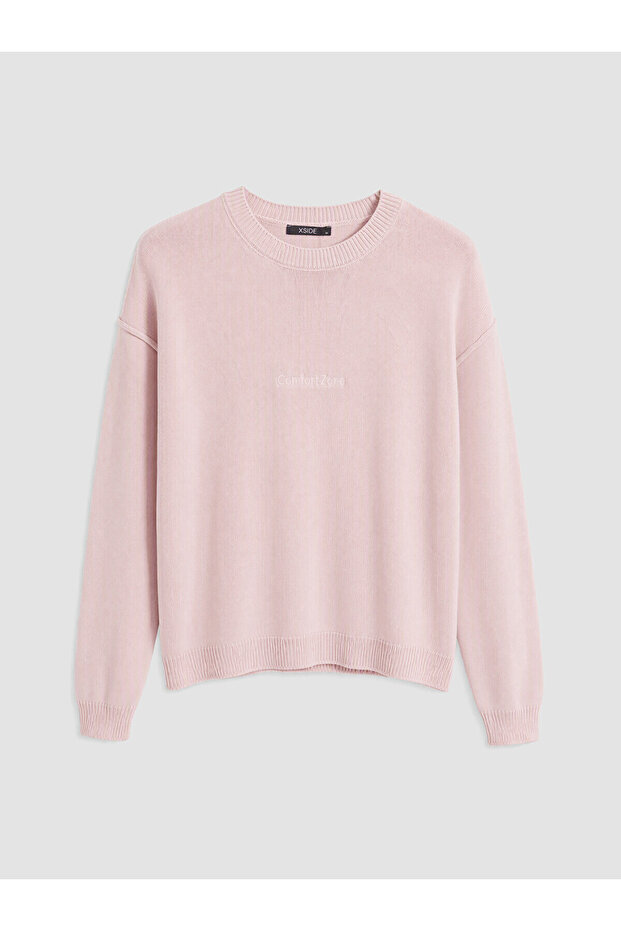Xside Pink Crew Neck Men's Sweater