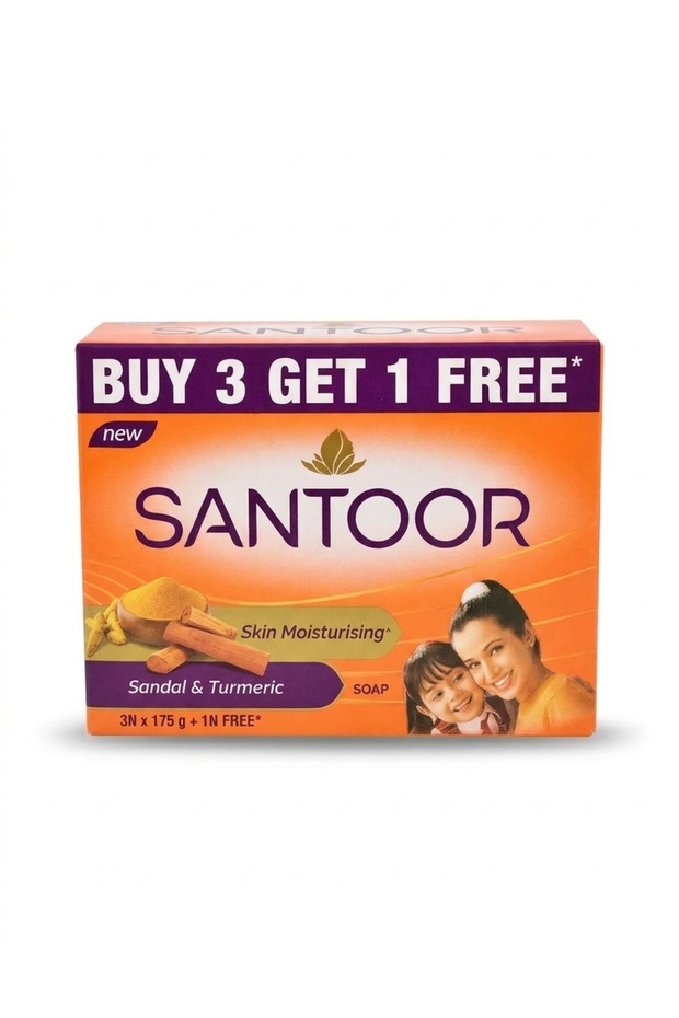Sandal & Turmeric Skin Moisturising Soap 175g | Pack of 4