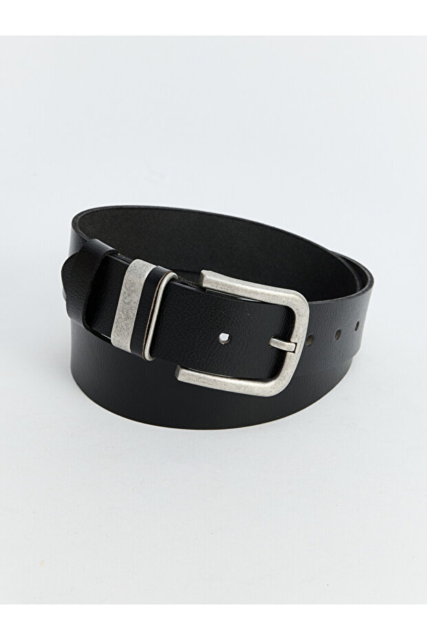 Ozmarka New Season Black Faux Leather Men's Belt