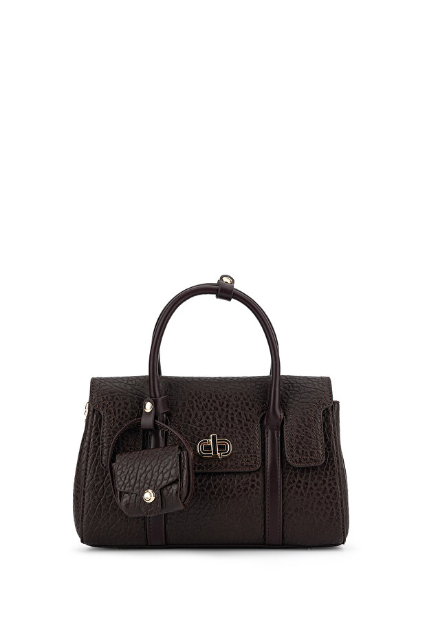 Women's Faux Leather Brown Shoulder Bag