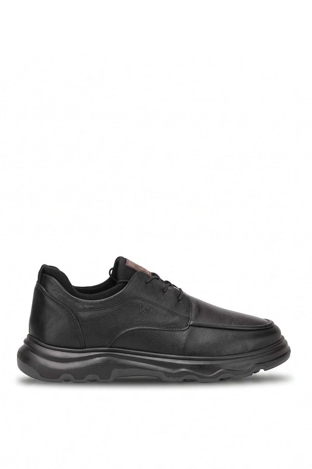 26Ksrrm1077 Men's Genuine Leather Casual Shoes Black