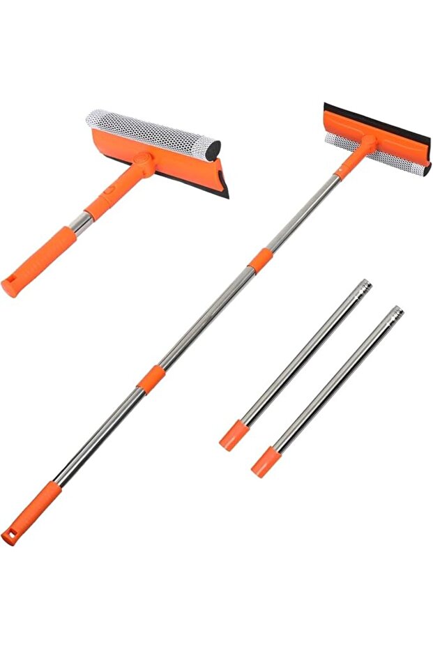 Professional Window Squeegee, 1.4 M Window Cleaner Tool Sponge Squeegee with Long Stainl
