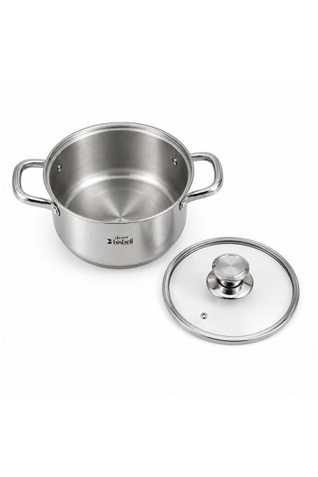Stainless Steel Cooking Pot with Lid | Induction & All Cooktops,16Cm,BB3613