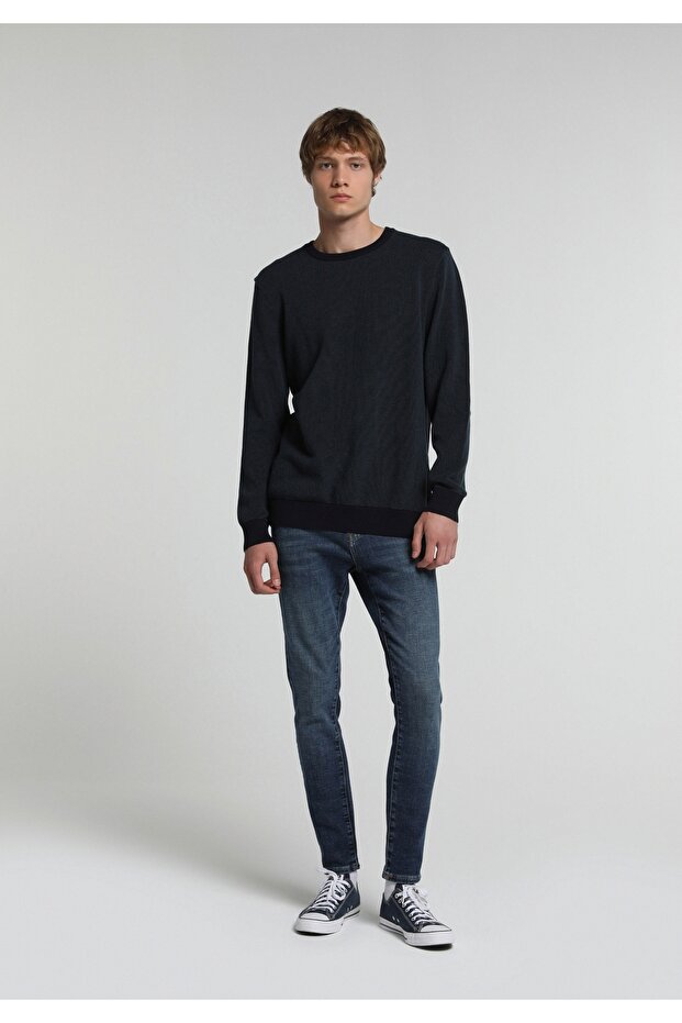 Slim Fit Men's Dark Indigo Denim Jean Trousers