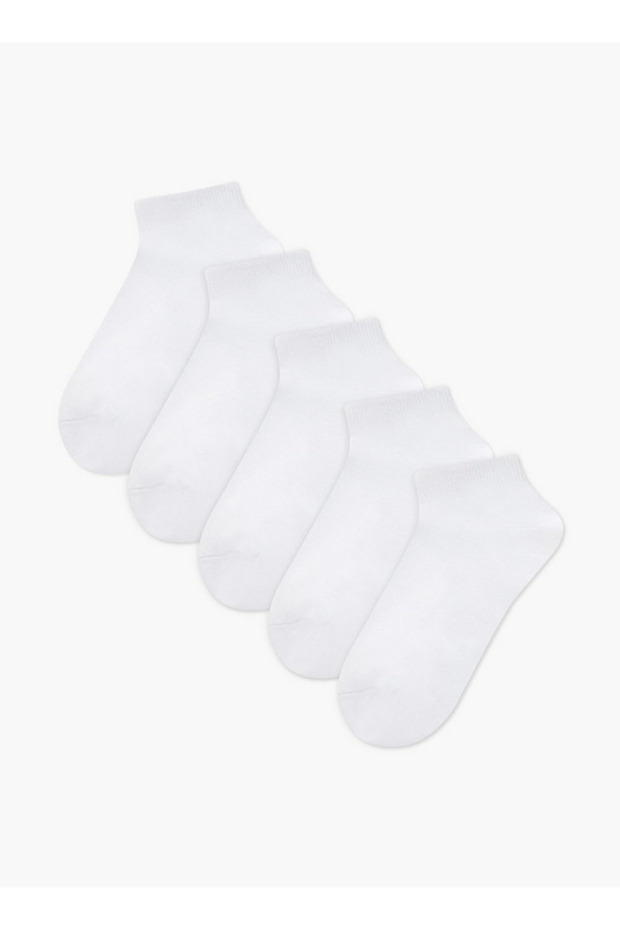 Set of 5 - Ribbed Ankle Length Socks with Antibacterial Protection