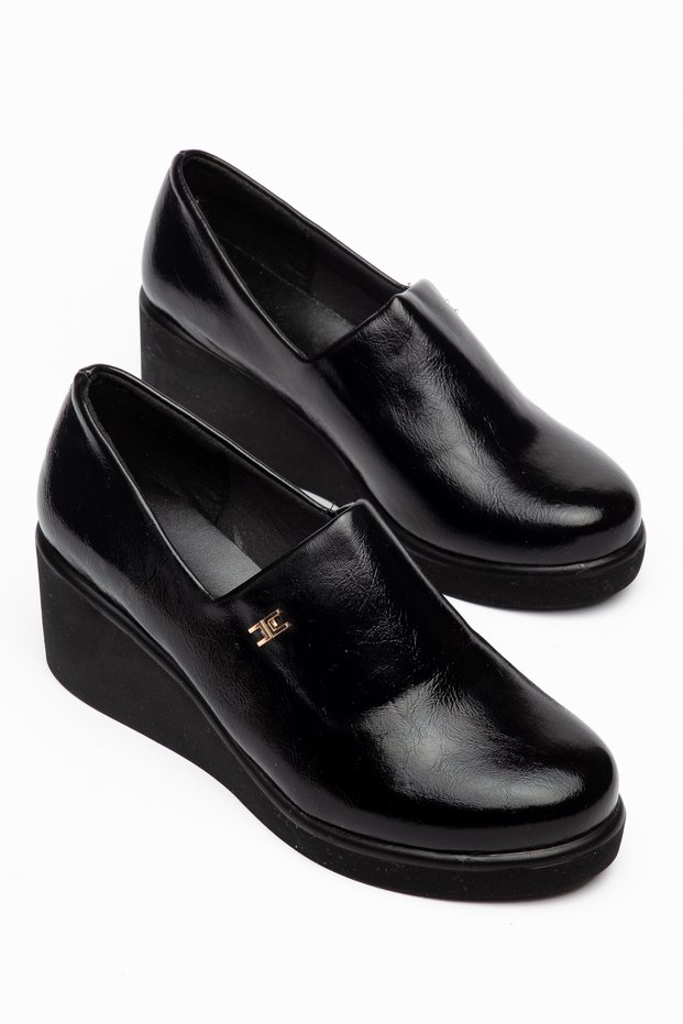 Women's Wedge Sole Shoes Black