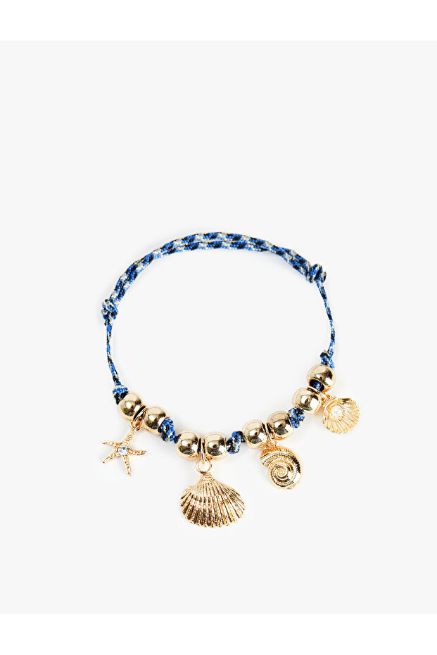 Sea Shell Detailed Dangle String Bracelet