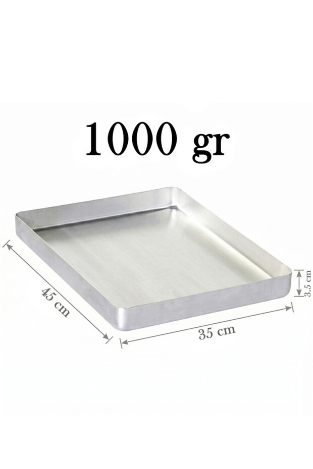 Aluminum 1000Gr Baklava Kadayif Kunefe Pastry Damascus Dessert Baking Tray