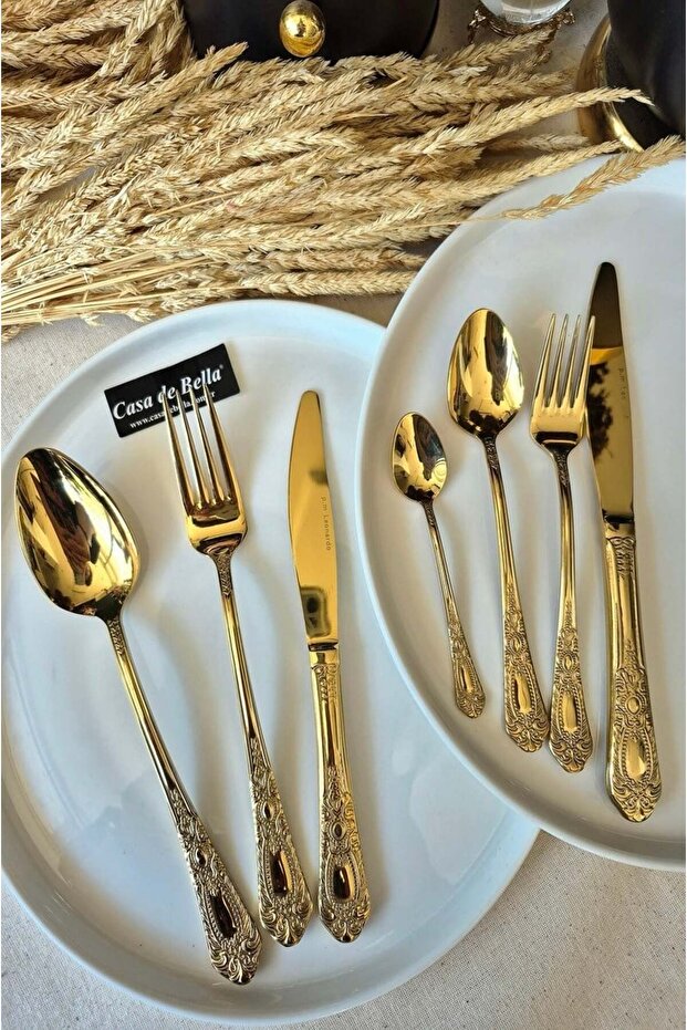 42 Piece San Marino Gold 6-Person Cutlery Set