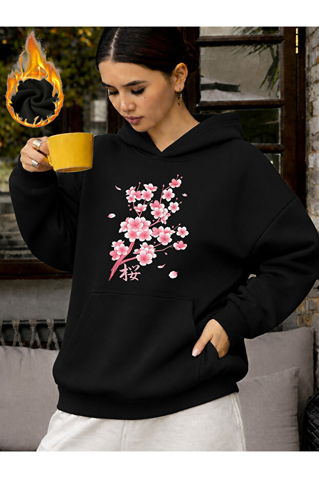 Unisex Printed Hooded Sweatshirt with Kangaroo Pocket, Comfortable Fit, Regular Cut
