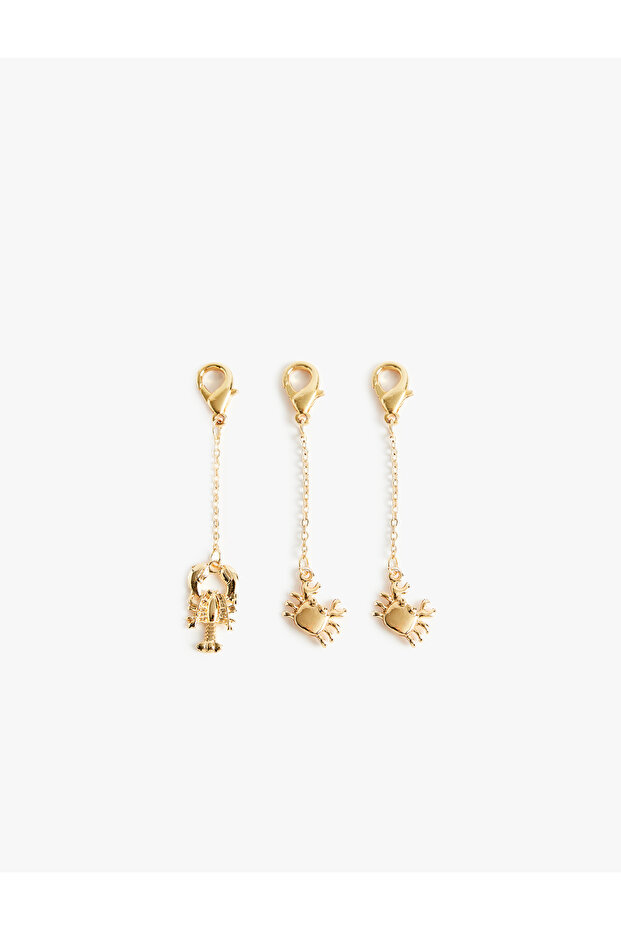 Set of 3 Crab Figured Bikini Charms
