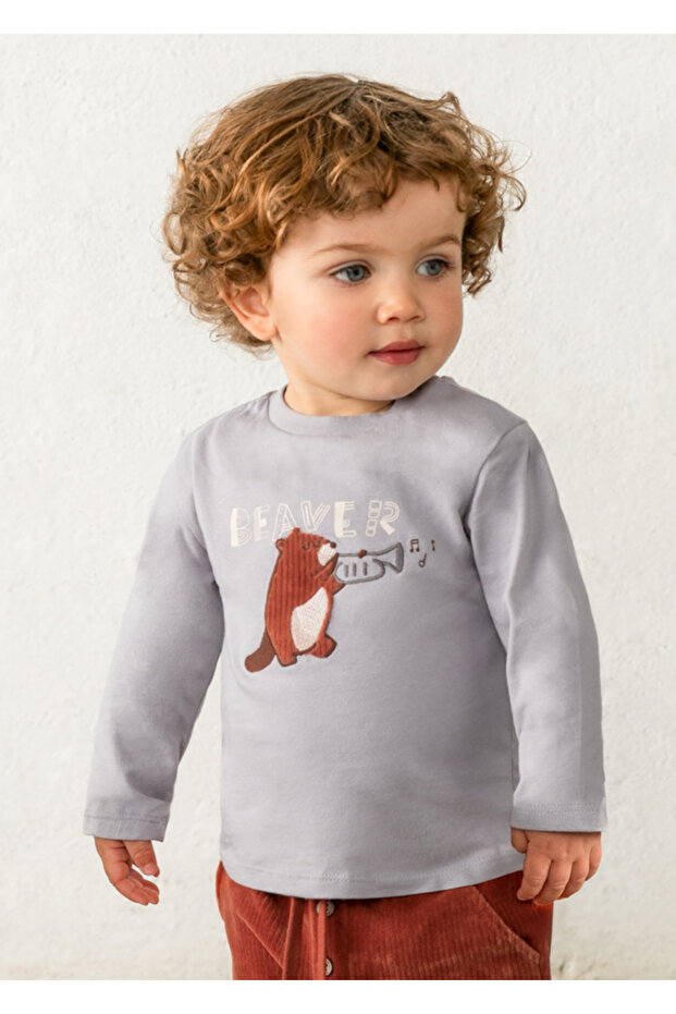 Baby Boy Long Sleeve T-Shirt Gray 2010