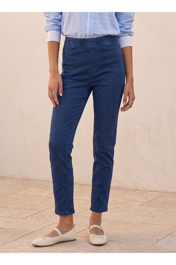 Slim Fit Jeggings with Elasticated Waistband