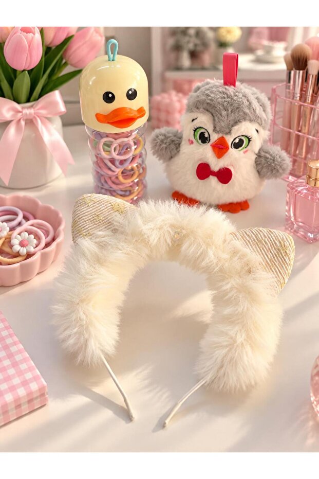 Plush Crown Buckle & Colorful Rubber Buckle & Plush Keychain
