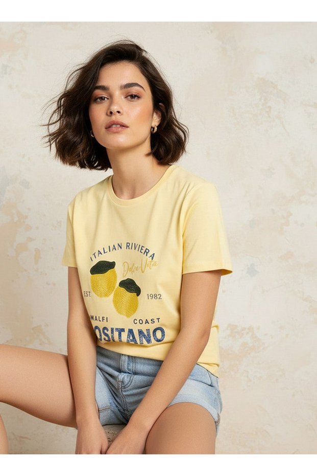 Youth Cotton T-shirt with Embroidery