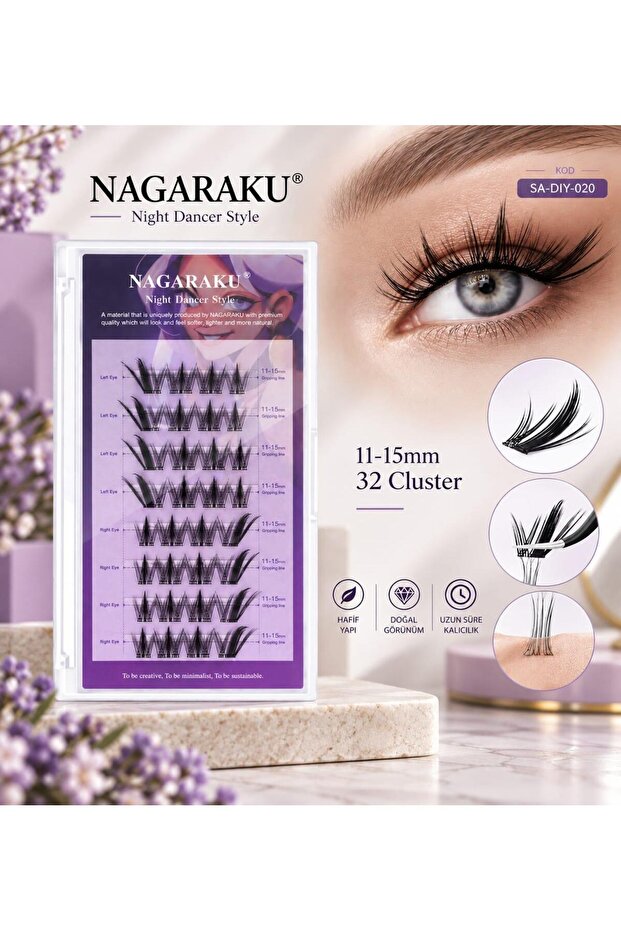 Nagaraku False Eyelashes Types 53 Models with Variants